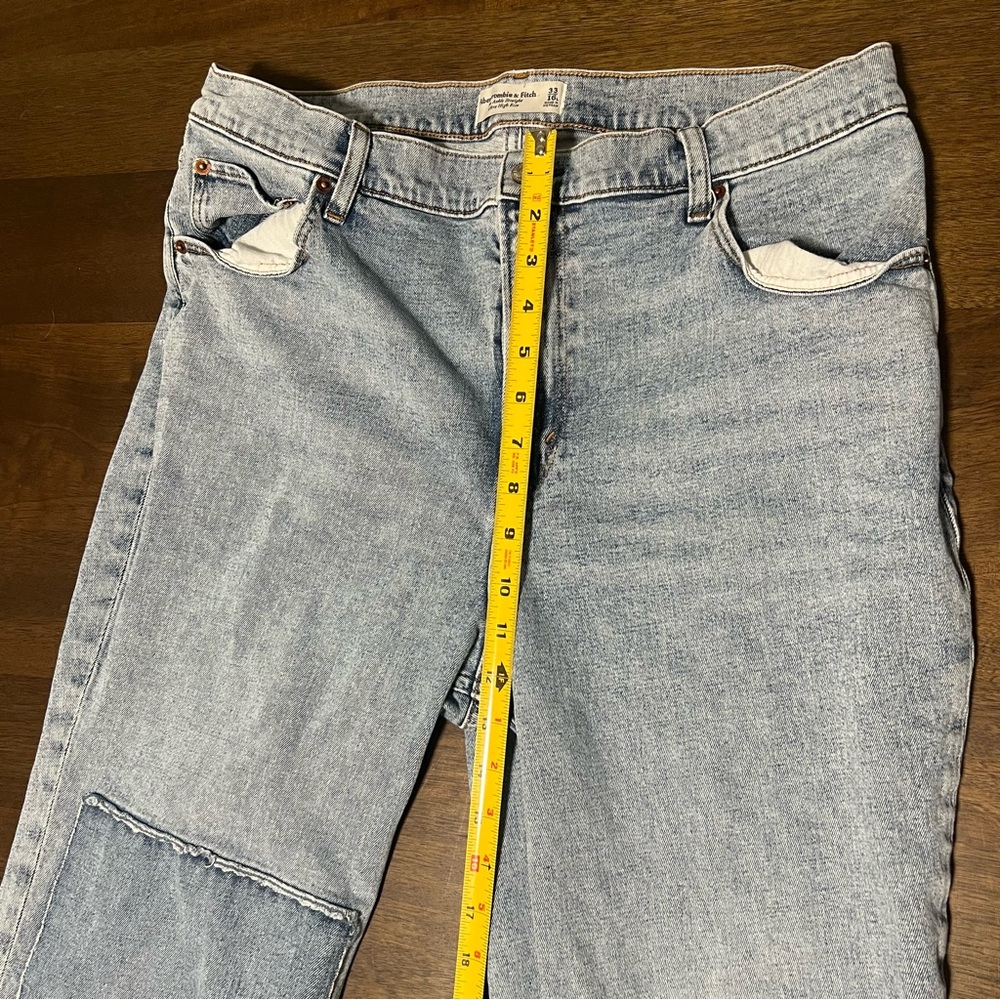 Abercrombie & Fitch Ankle Straight Ultra High Rise 33/16 - Picture 7 of 9
